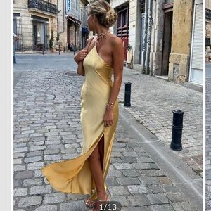 Commense Open Back dress Yellow